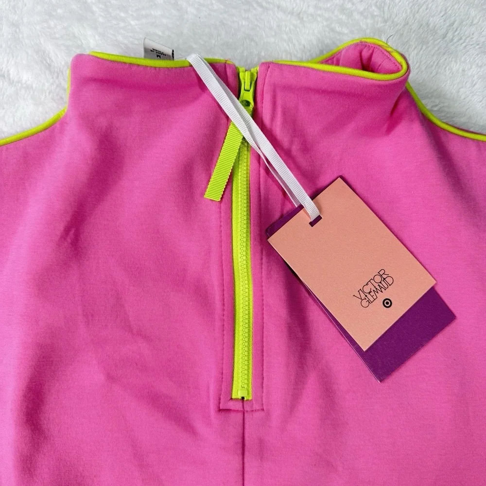 Victor Glemaud X Target Cropped Pullover Sweatshirt Womens Medium Pink NWT - Picture 2 of 8